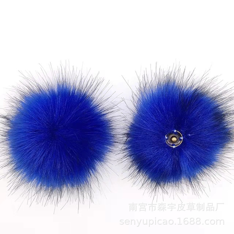 Bola de piel de zorro Bola de piel artificial imitación zorro mapache Bola de piel ropa zapatos y sombreros Accesorios de bola de piel fábrica al por mayor