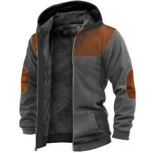 Cross-border fleece-lined thickened winter cotton-padded coat winter men's double-layer lining thick velvet cotton-padded coat warm cotton-padded jacket