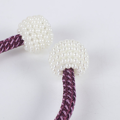 Amazon Cross-border Pearl Curtain Buckle Simple Curtain Strap Pearl Magnetic Buckle Strap Curtain Tie Rope Accessories Wholesale