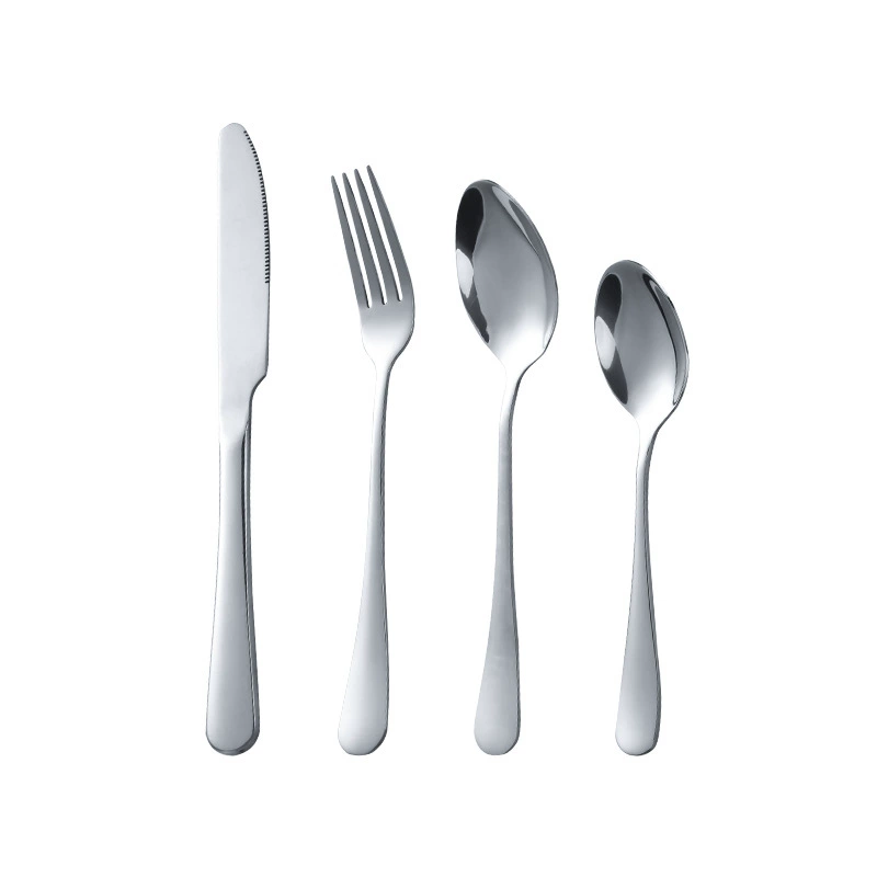 Set stainless steel, tableware, fork, spoon, 4 piece set