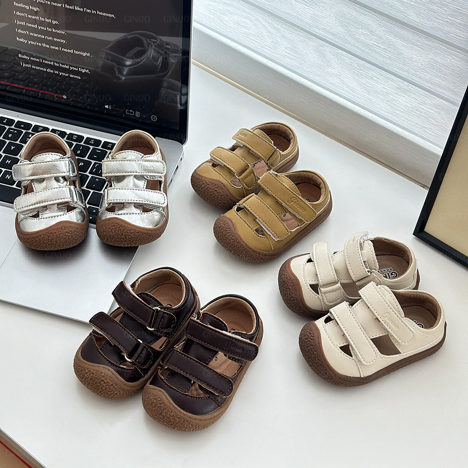 {Size 17-27} Baby Sandals Men's Summer Breathable Children's Shoes 0-1 Year Old Soft Bottom Toddler Shoes