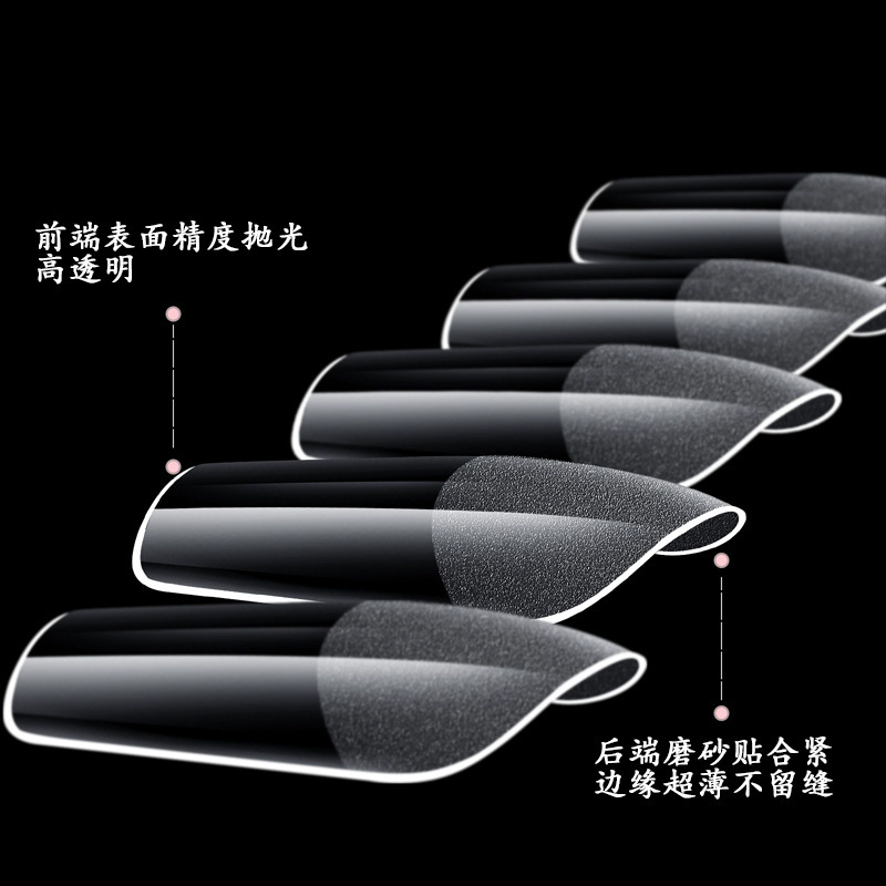 Estilo explosivo transfronterizo de uñas, lentejuelas, uñas postizas semi-esmeriladas, cajas al por mayor, nuevas pegatinas de uñas que no dejan marcas