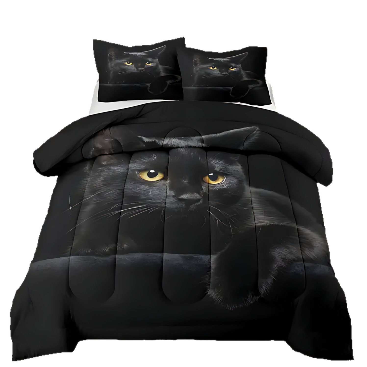 TEMU / JIT transfronterizo lindo gato tema impresión digital HD 180gms colcha colcha