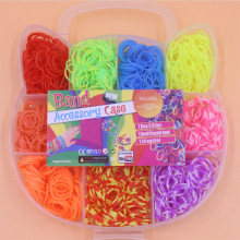 彩虹彩色编织橡皮筋迷你小盒套装KT猫批发Colored rubber band