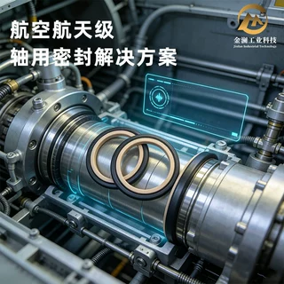 航空液压作动器轴用格莱圈航天系统耐磷酸酯航空液压油PTFE密封圈