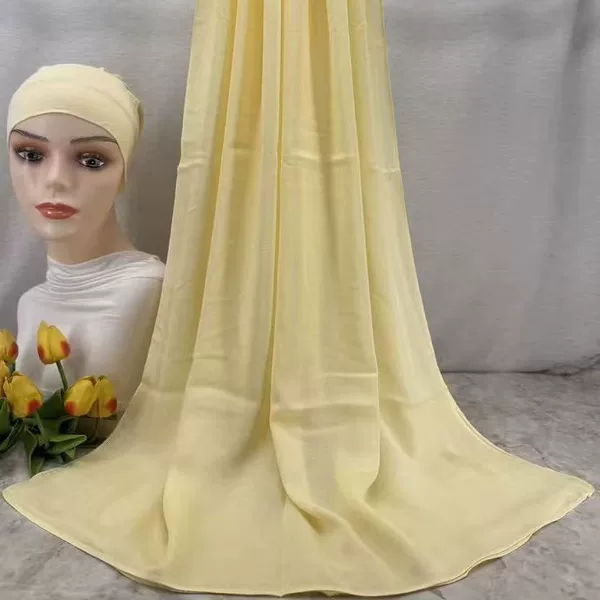 In-Stock Wholesale Children's Solid Color High-Quality Modal Scarf + Base Hat Set, Versatile Headscarf