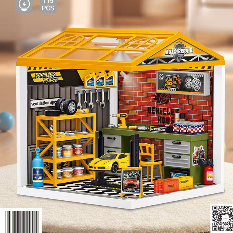 Jiaerle シーンハウス DIY おもちゃビッグシティタウンビルディングブロックギフトミニチュアパズル漫画装飾品教育とトレーニングギフト|undefined