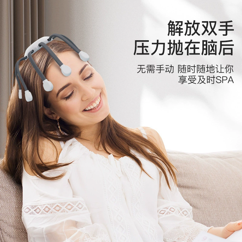 Head vibration scalp dredging and relaxing massager Octopus fully automatic multi-dimensional electric massager Bluetooth