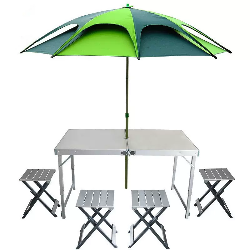 户外折叠桌椅套装铝合金便携烧烤展业摆摊自驾游野餐麻将