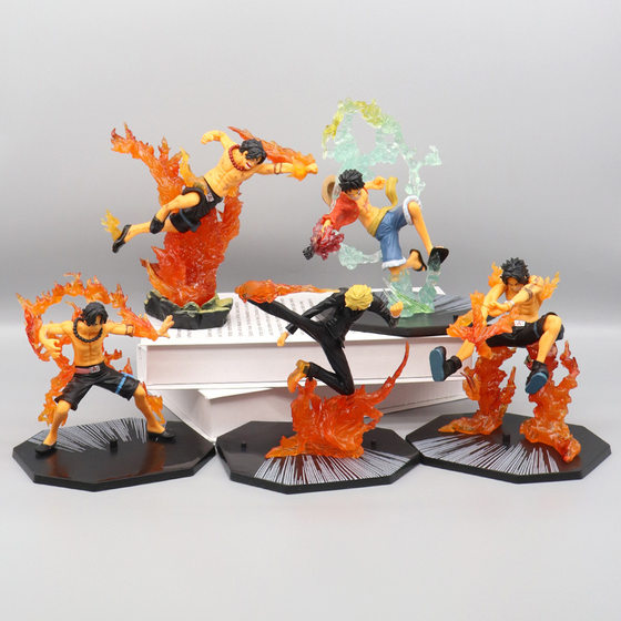 Animation Sea Piece King of Fire Boxing Lufei Ghost Chop Solon Essaab Hand-made Model Surrounding Ornaments