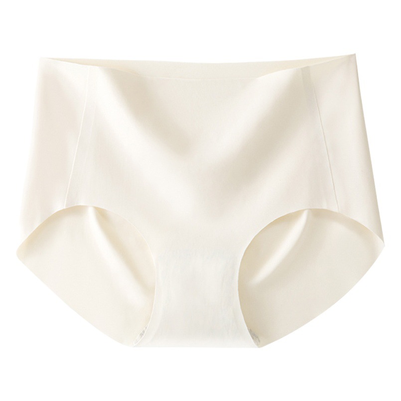 Ropa interior de seda de hielo sin costuras verano de las mujeres delgada transpirable algodón antibacteriano entrepierna cintura alta vientre contratación deportes ropa interior especial para niñas