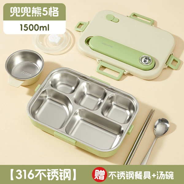 316 Board of Bear 5 grid+tableware+soup bowl
