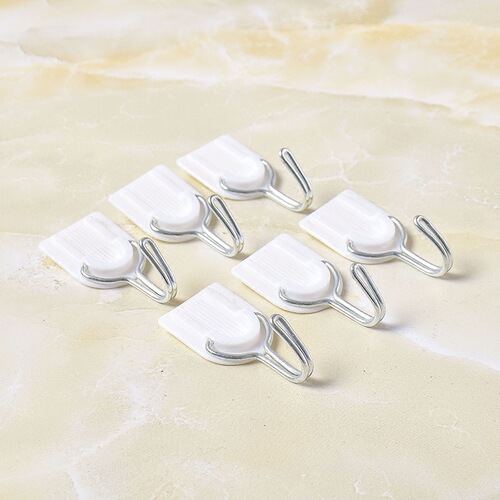 Strong nail-free adhesive hooks, bathroom wall-mounted door rear coat hooks, kitchen wall adhesive row hooks, traceless adhesive hooks