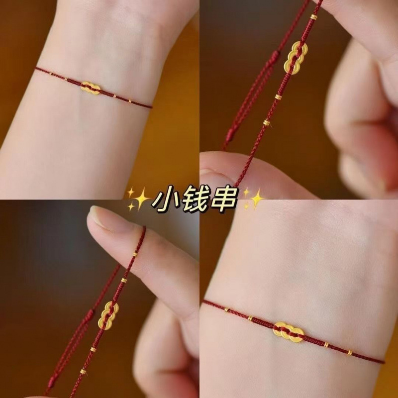 Zodiac Year Red Rope Bracelet for Women Ins Niche Fashion Versatile Exquisite Bestie Bracelet to Attract Wealth and Good Luck Couple Gift