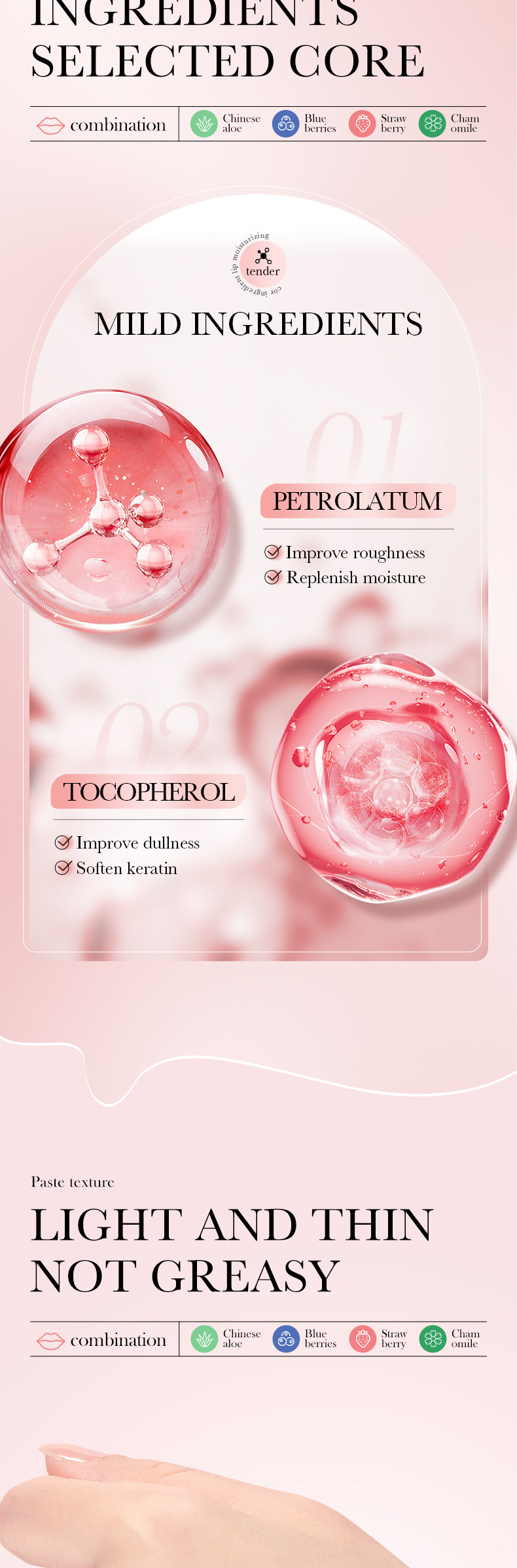 SADOER All English Strawberry Anti Cracking Moisturizing Lip Lippenstift_voghion.com