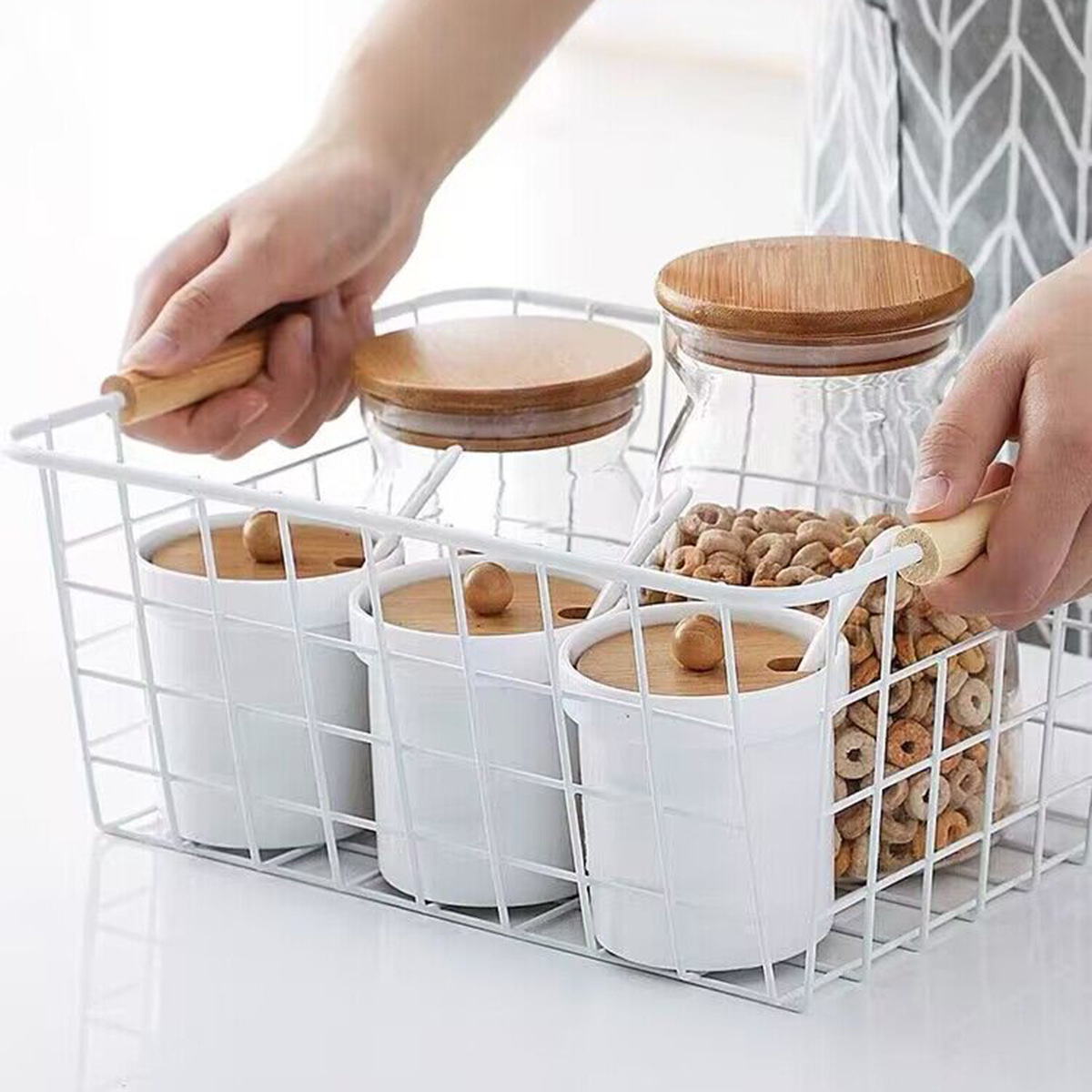 Cestas de almacenamiento de congelador transfronterizo Cestas de almacenamiento de cocina Cestas de almacenamiento de congelación Cestas de almacenamiento de congelador