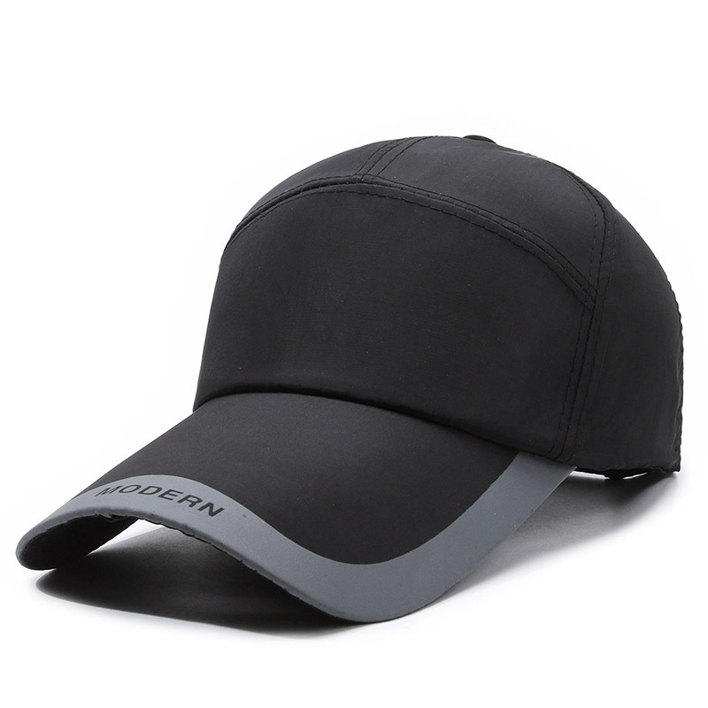 Herren Duckbill Simple Plain Baseball Anpassbare Werbekappe Erweiterte Krempe Outdoor Sonnenschutzhut_voghion.com