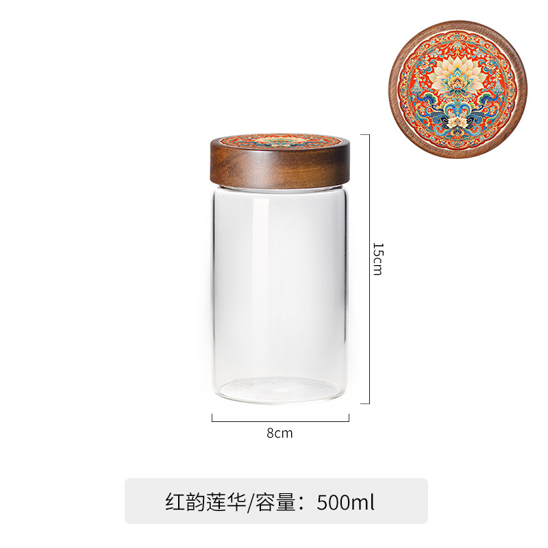 lata de vidrio china, alta borosilicona, lata de sellado de grado alimenticio, lata de almacenamiento de botella de vidrio, lata de almacenamiento de cocina, botella de almacenamiento
