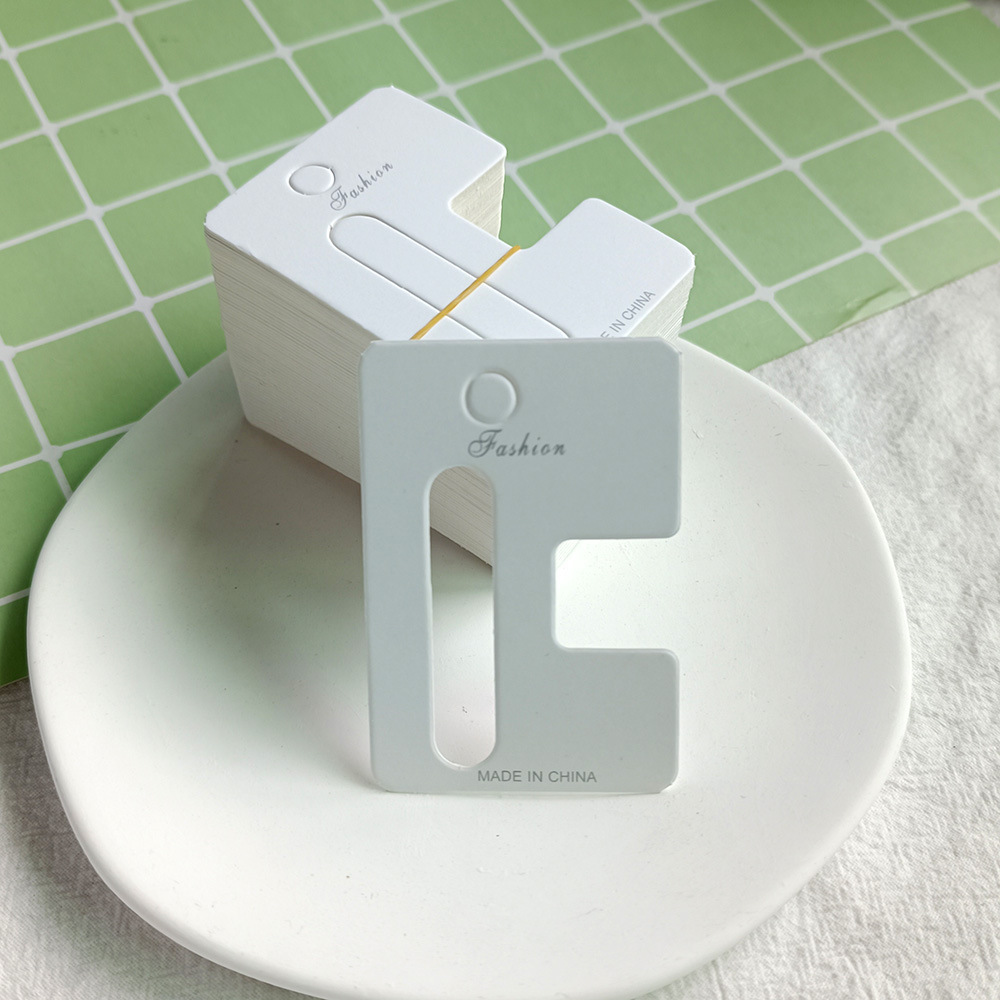 Tarjetas de embalaje de tamaño múltiple gran clip de tiburón joyería tarjeta blanca coreana impresa clip de cabello fábrica de papel al por mayor image 9