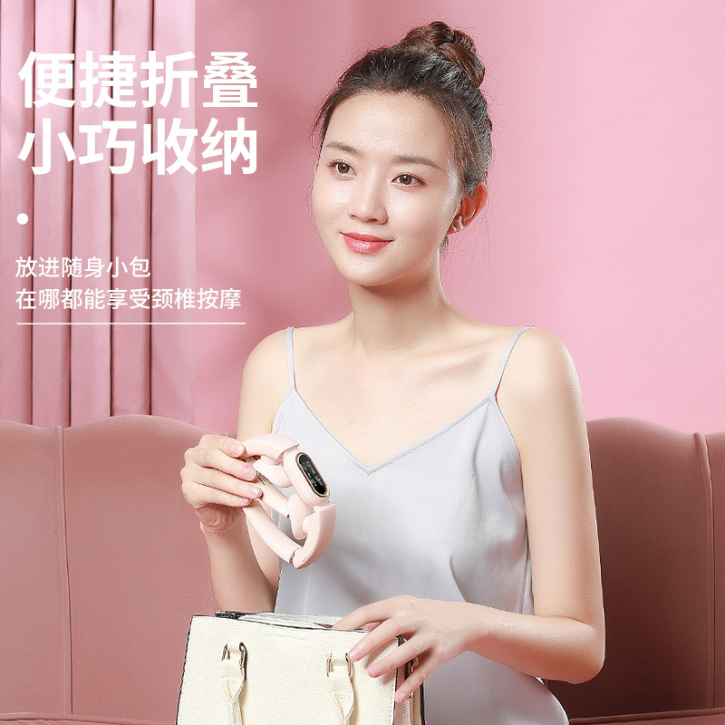 OBB plegable masajeador cervical hogar inteligente protector de cuello masaje de cuello artefacto pulso hombro cuello masajeador