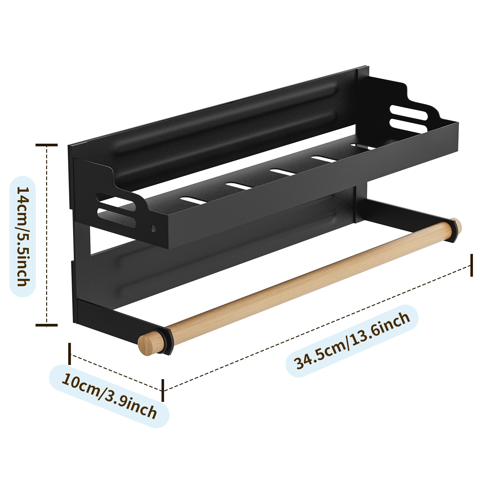 Estante de almacenamiento de refrigerador de absorción magnética percha lateral de refrigerador imán sin perforación cocina almacenamiento de película de poliestireno perfumes rack transfronterizo