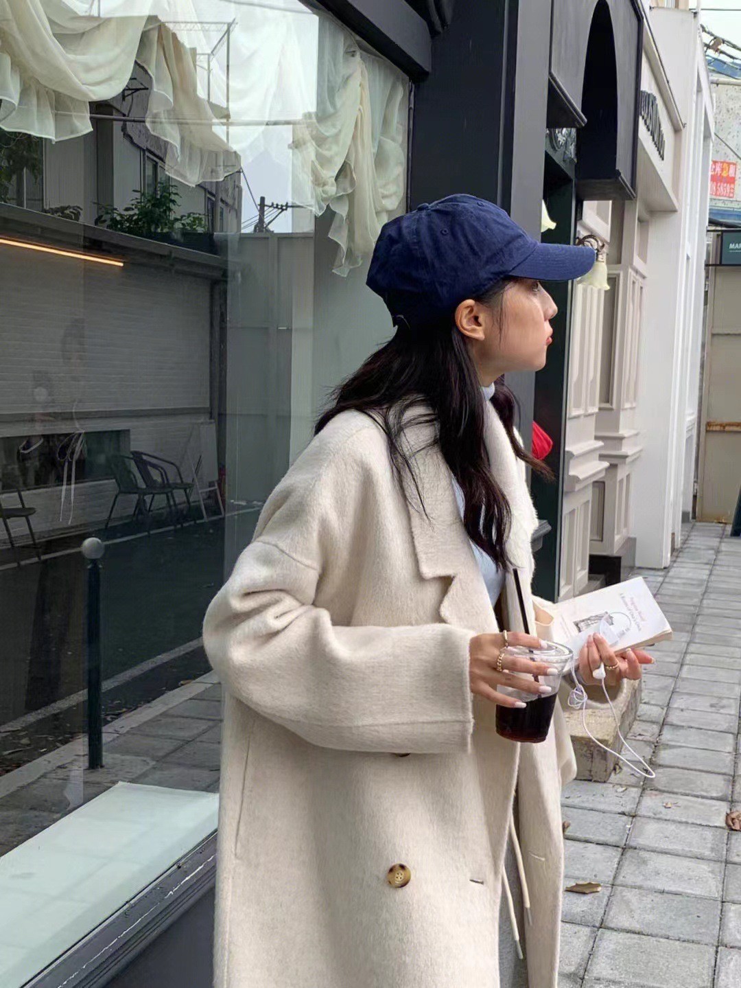 蘇力羊ラクダ美ラード高級感両面カシミヤコート女性24秋冬新作厚手ウールコート