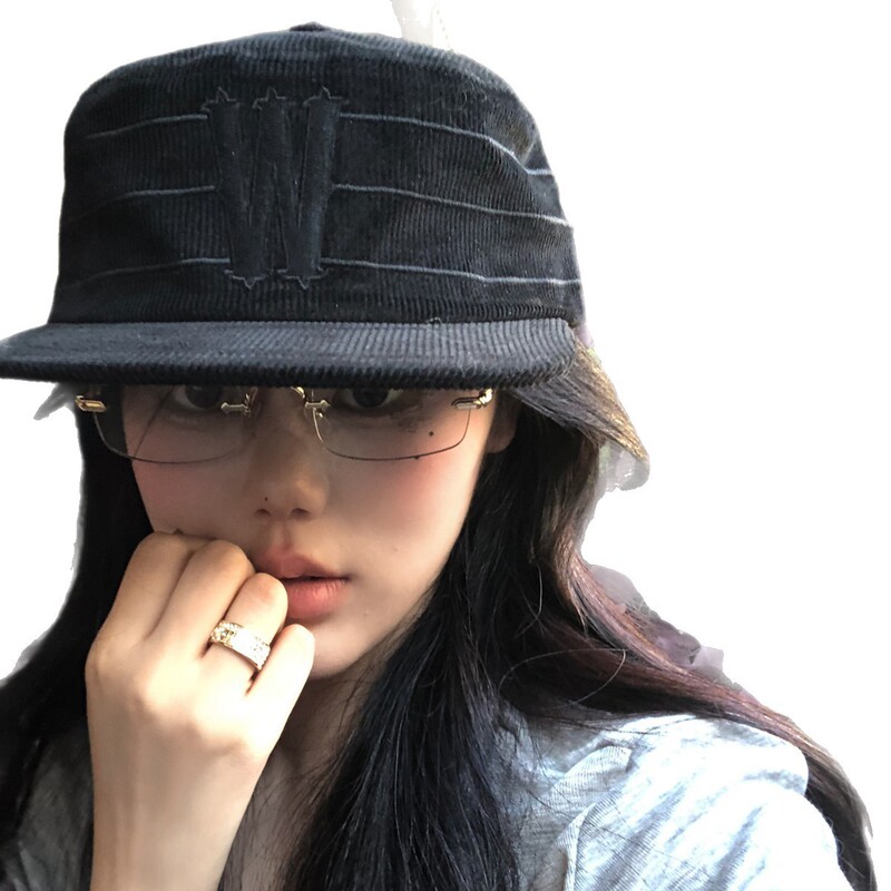 韩国韩系字母宽檐显脸小平顶棒球帽女春秋新大头围软顶鸭舌帽|undefined