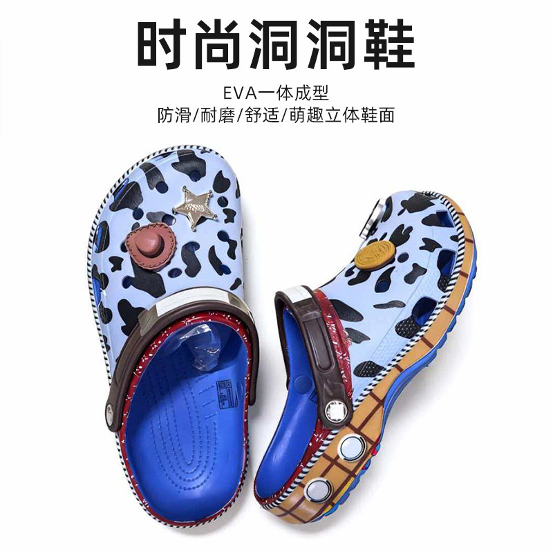 Caja Toys Toy Story Woody Croc Shoes Men's Summer Beach Shoes Eva Non-Slip Casual Shoes Cross-Border in Stock