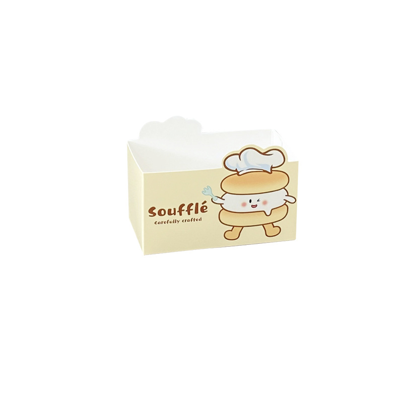 Internet-Famous Soufflé Takeaway Paper Box, Hand-Held Paper Box Bag, Bingxin Donuts, Dorayaki, Western Pastries, Baking Packaging