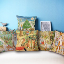 彼得兔卡通抱枕套peter rabbit比得兔靠垫套客厅午睡卧室办公室