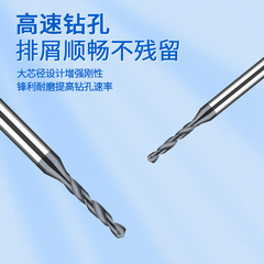 Tungsten Carbide Cobalt Alloy Fixed Shank Drill Bit D3 Ultra-Hard Coated Stainless Steel Large Shank Drill Bit Micro-Diameter Twist Drill 0.15-3mm