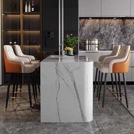 设计师TJSLK-760#北欧吧台椅轻奢现代简约高脚椅子宾利酒吧椅铁艺