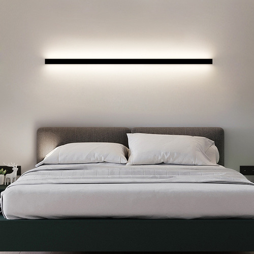 Bedside lamp background wall lamp creative LED long bar linear lamp modern minimalist Nordic one-piece wall lamp
