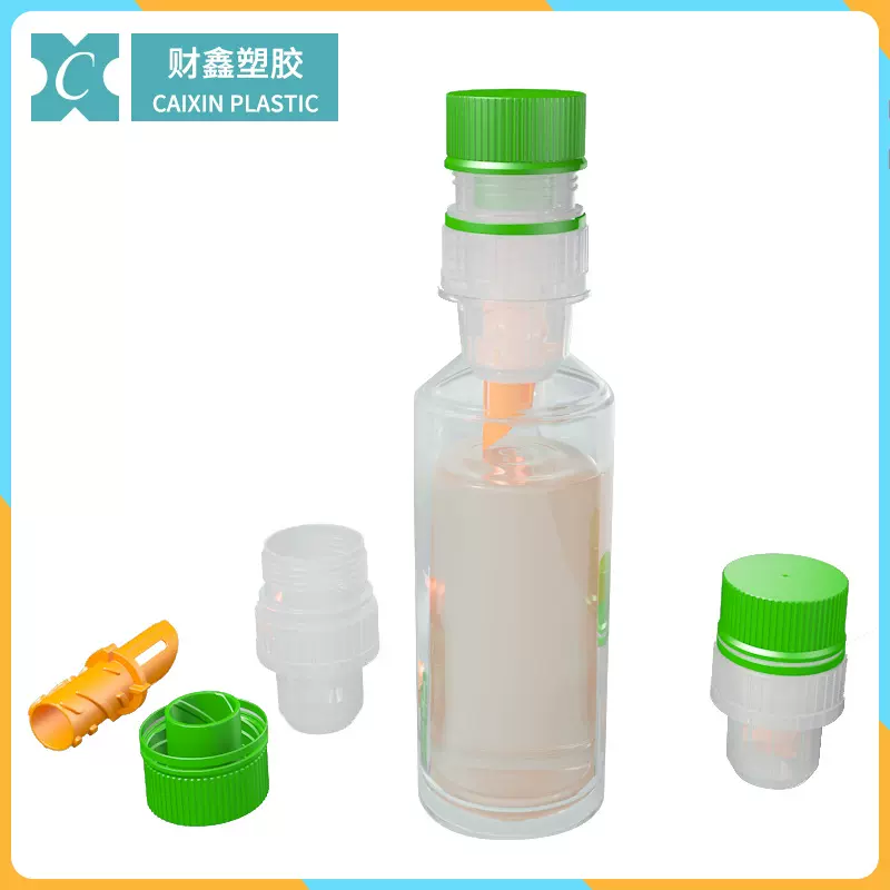 财鑫PP食品塑料包装蜂蜜水盖一体盖水果蜜柠檬固液分离式密封瓶盖