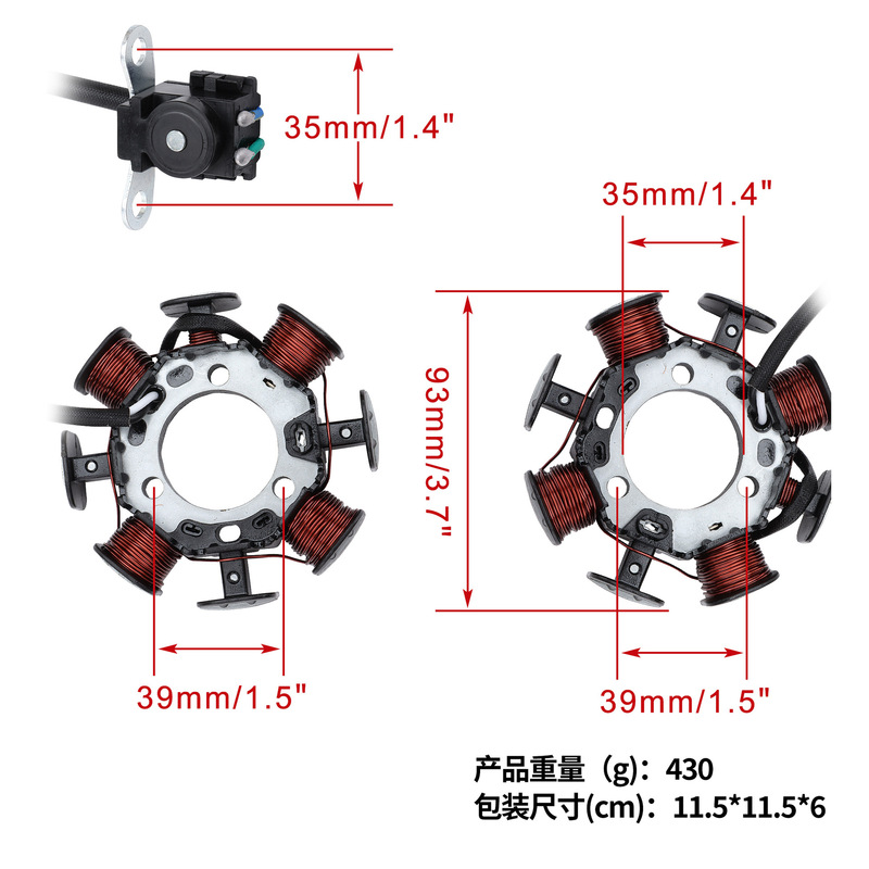 オートバイ点火コイル部品ステーターはヤマハ Ttr230 Tt-r230 1C6-H1410-00 に適合します。|undefined