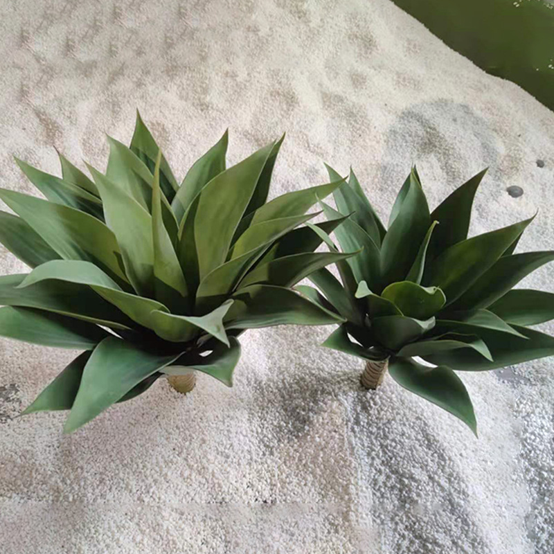 Decoración de agave artificial planta de arena paisaje a juego planta verde artificial Planta artificial flor artificial fábrica al por mayor