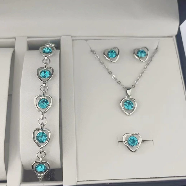 Silver Blue Love Set
