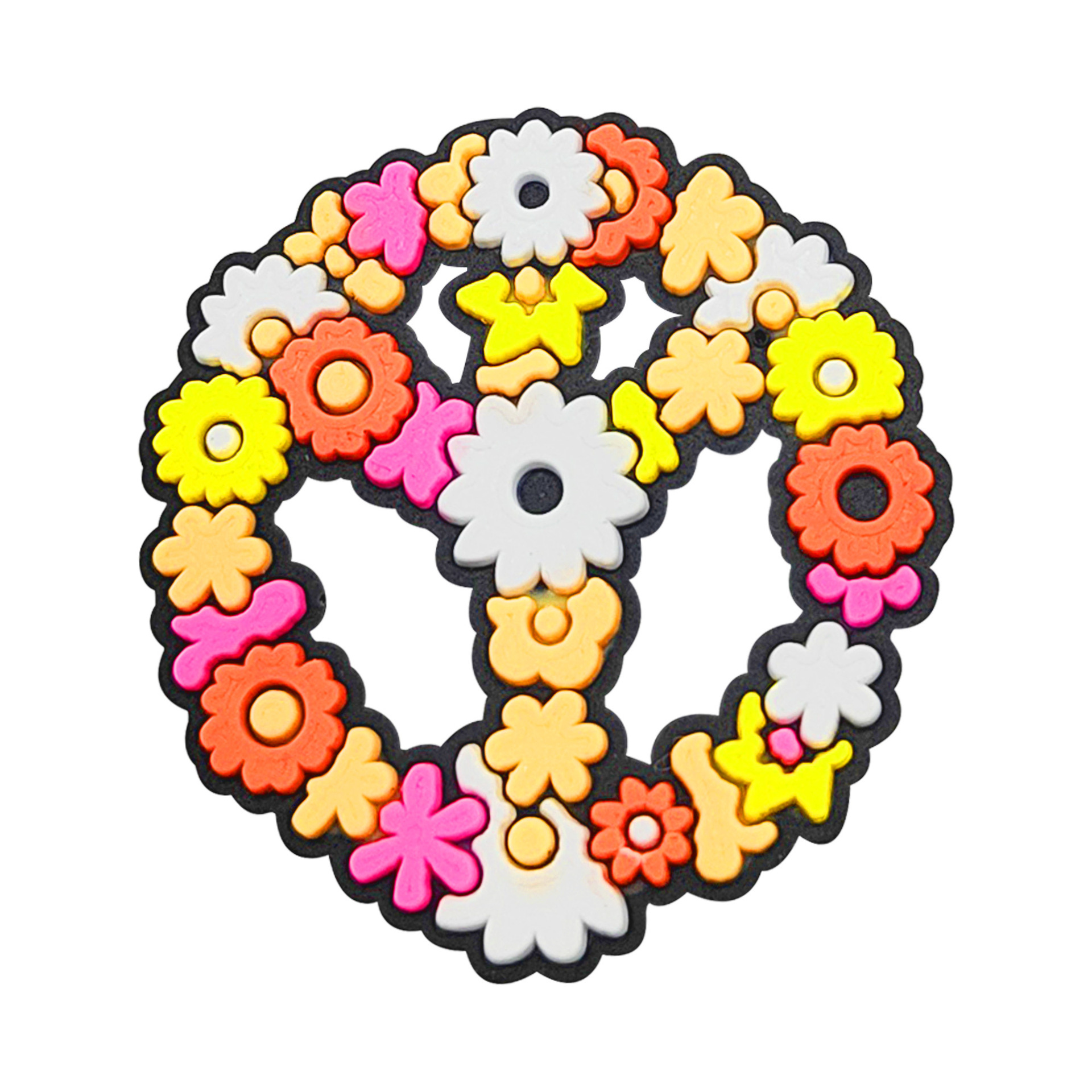 Amor y paz Rosa chica cueva zapatos flor extraíble jardín zapato hebilla DIY zapatos accesorios decoración del partido