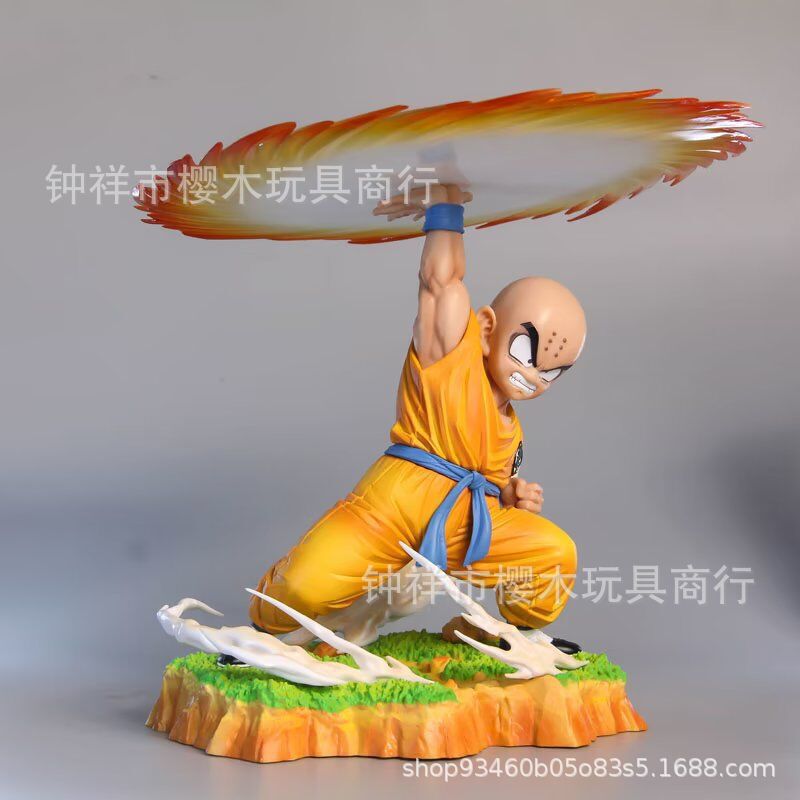 ドラゴンボールcs気円斩りクリン漫画クリンクーリン気元斩り手编みアニメモデルシーン置物|undefined