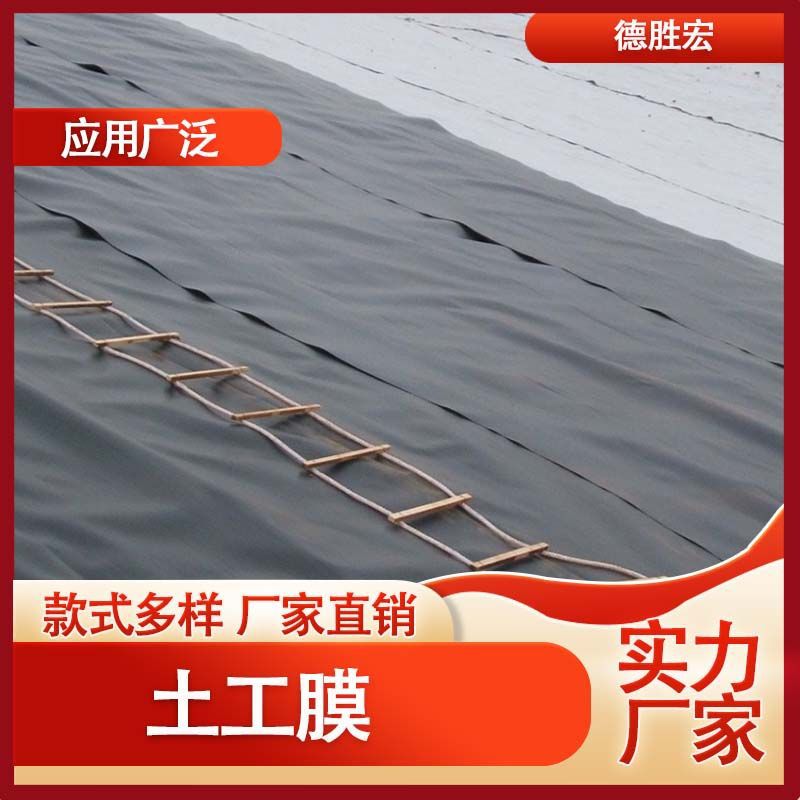 黑色防渗土工膜聚乙烯垃圾填埋场防汛HDPE防渗膜厂家供应糙面光面