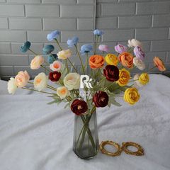 仿真4頭茶玫婚慶裝飾花藝小茶玫家居婚禮布置假花跨境外貿專供