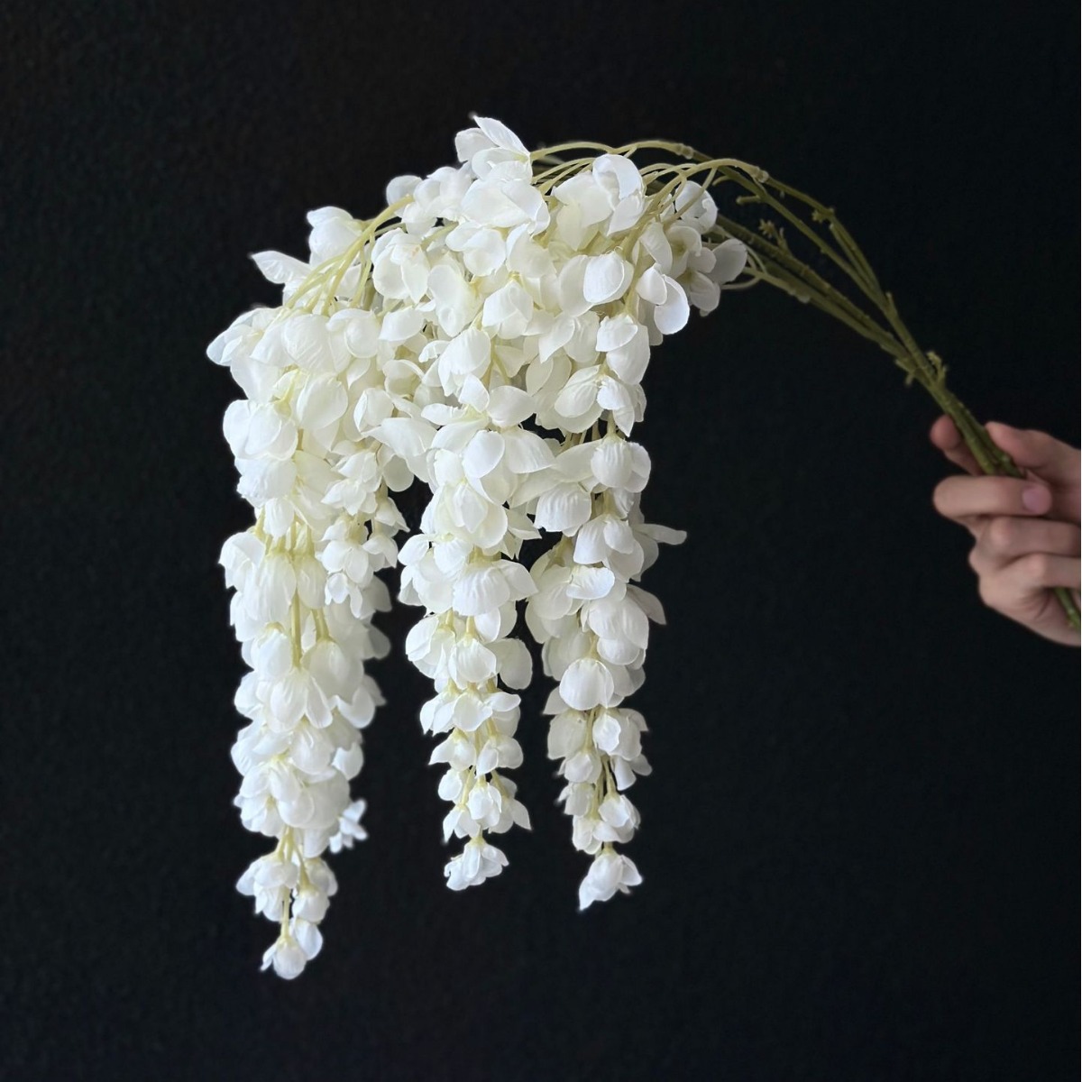 Ramas largas de orquídea falsa Abler – seda, colgante para techo, decoración de bodas y hogar