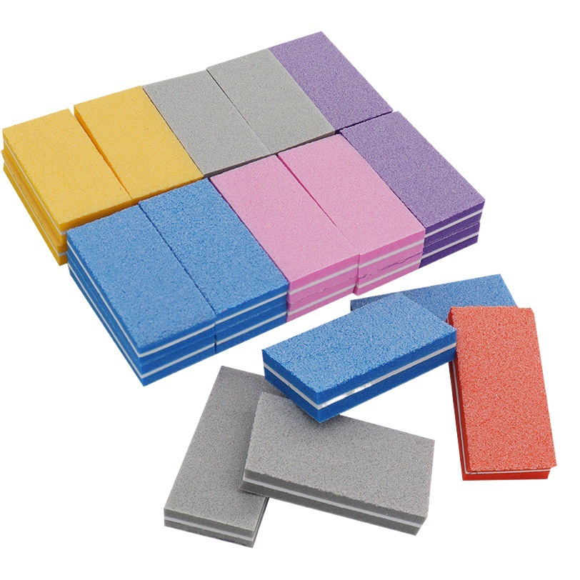 High foaming tofu block nail sponge block nail file 3 square file sponge polishing block grinding block 4 square