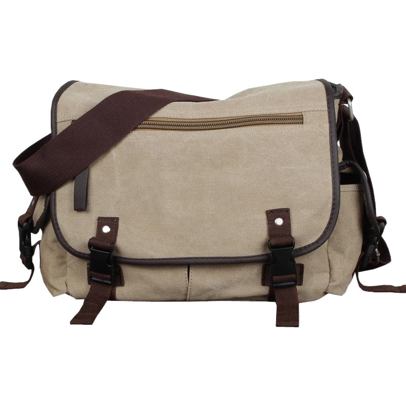 Nueva Lona de los hombres mensajero crossbody mochila de los hombres portátil estudiante de escuela secundaria bolso de los hombres de hombro ocasional de una sola pieza de entrega