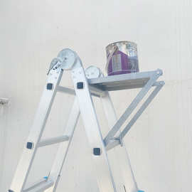 伸缩梯配件铁制小平台人字家用多用途折叠梯多功能置物架倪芠