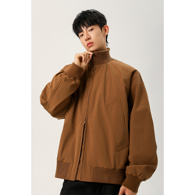 American Retro Pilot Jacket For Men, Spring And Autumn Sports Minimalist Style, Loose Casual Cleanfit Top Coat_voghion.com
