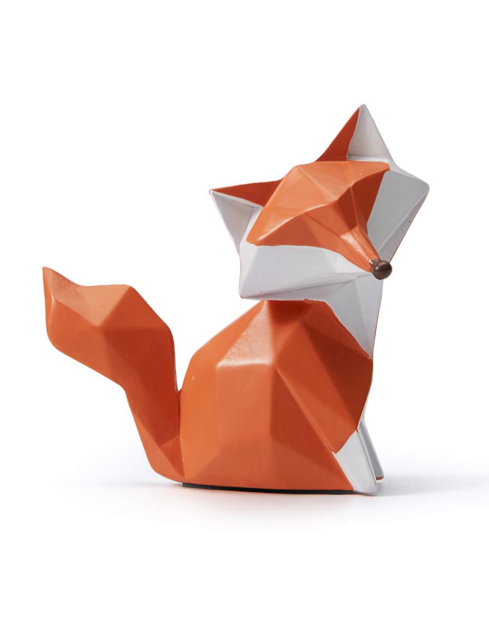 Fox statue gift home decoration sculpture geometric table center…