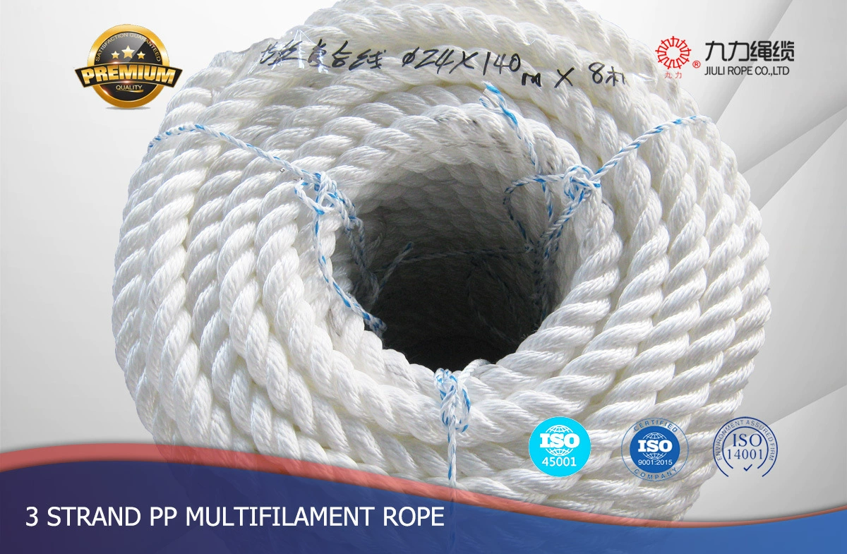 Трехжильный трос, веревка из химического волокна, обвязочная веревка, полипропилен, полипропиленовая веревка, полипропиленовая веревка, полипропиленовая нить 24 мм