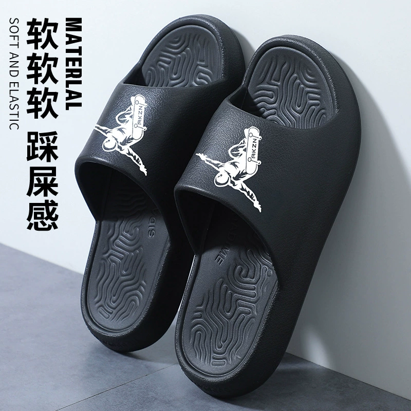 Тапочки мужские, летние, домашние, для спорта на открытом воздухе, для ванной комнаты, нескользящие, против запаха, износостойкие, сандалии на мягкой подошве для пар.