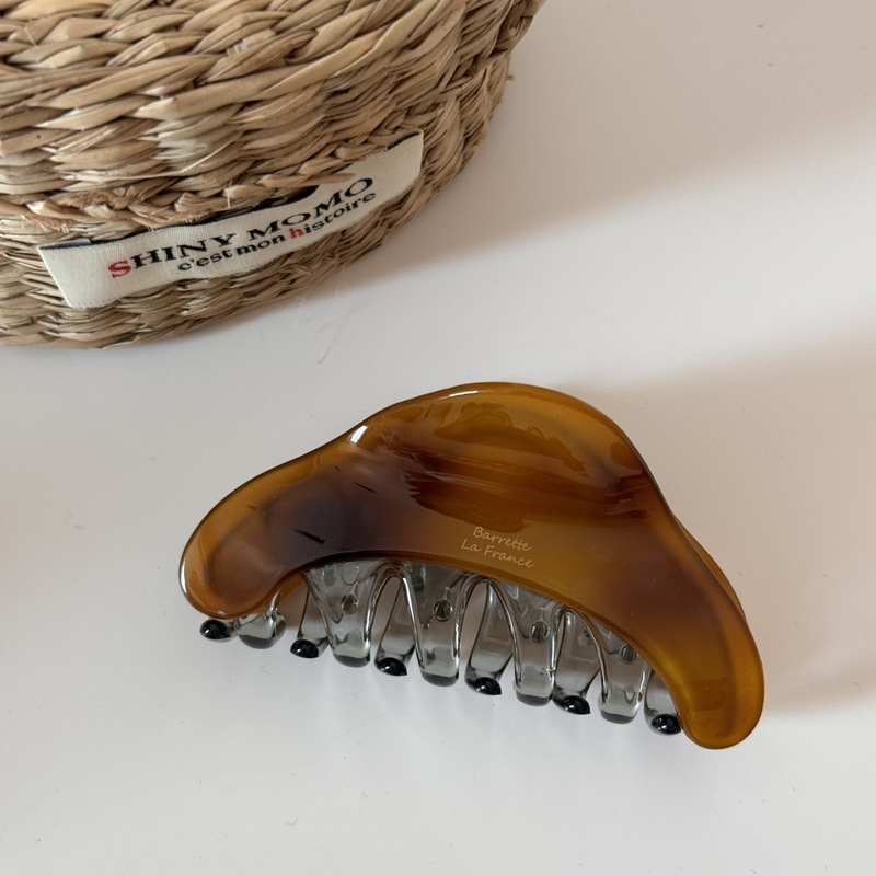 幻彩醋酸高级感发夹三角大号盘发鲨鱼夹简约后脑勺发量多抓夹头饰|undefined